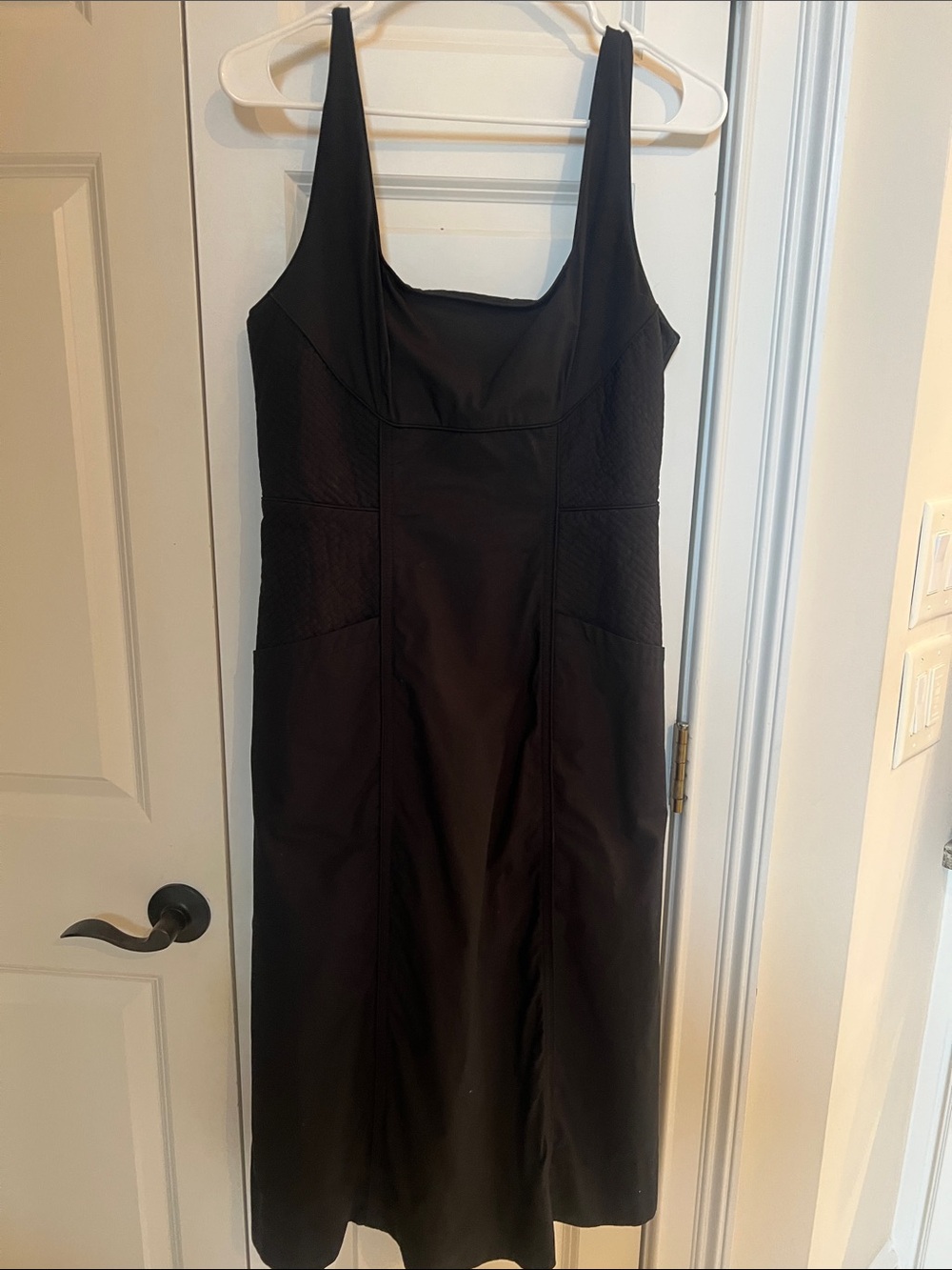 Banana Republic Black Midi Dress with Scoop Neck